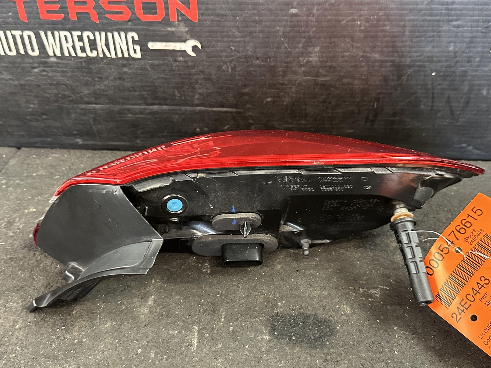 14-17 MASERATI GHIBLI DRIVER QUARTER MOUNTED TAIL LIGHT LAMP LED OEM 06700084820