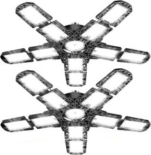 2x 1000W LED Garage Shop Light Bulb Adjustable Panel E26 Screw Socket Deformable