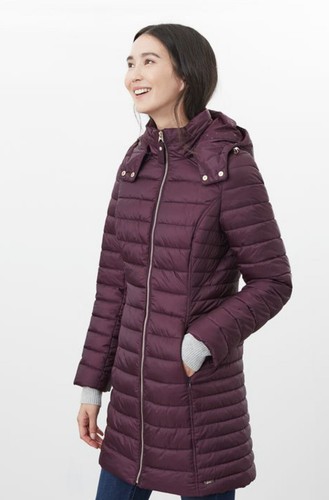 NWT Joules Canterbury Plum Long Puffer 