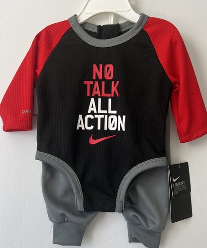 Nike Baby Jungen 2-teiliges Jogginghose Set -No talk all action- 3 Monate NEU - Bild 2 von 5