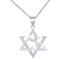 Love Star of David Pendant Necklace in Sterling Silver