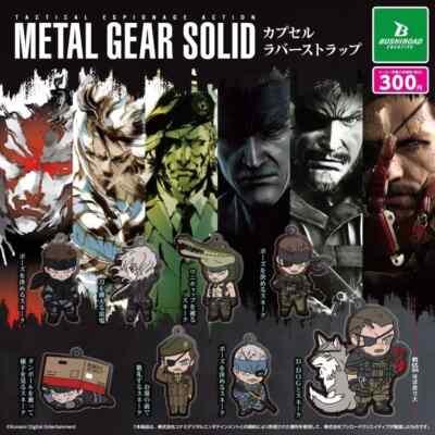 METAL GEAR SOLID Rubber Keychain Set of 8 BUSHIROAD Snake Old Big  Big Boss