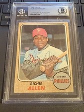 1968 TOPPS DICK ALLEN AUTOGRPAH BGS CERTIFIED  PHILADELPHIA PHILLIES DEC.