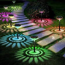8 Pack Multicolor Led Solar Pathway Sidewalk Driveway Landscape Lights Best Qual