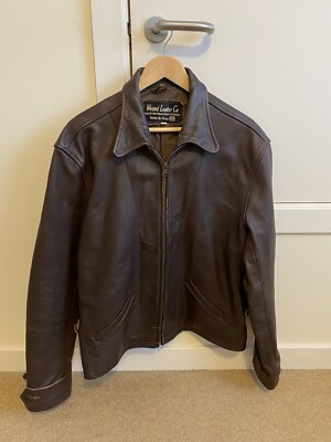 Wested Leather Co brown leather jacket size L UK