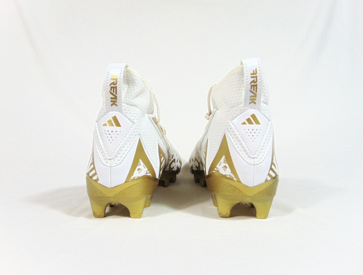 Adidas Freak 23 7v7 SMU Mens Sz‎ 12.5 White Gold Metallic Football Cleats HP2442 Adidas Freak 23 7v7 SMU Football Cleats White Gold Metallic  main image 3
