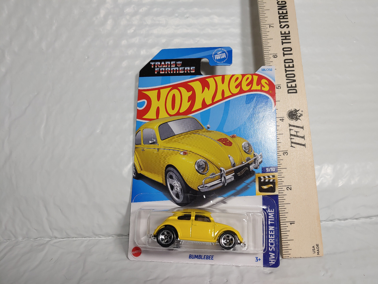 2021 Hot Wheels Volkswagen VW Beetle Bumblebee Transformers Screen Time Yellow