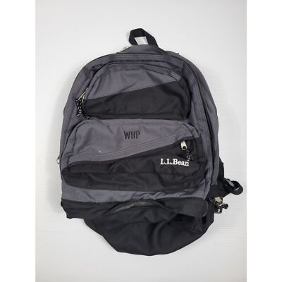 Vintage LL Bean Backpack Bookbag Gray/Black Weekender Vintage LL Bean Backpack Bookbag Gray/Black Weekender