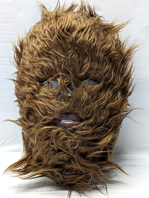 Star Wars Chewbacca Furry Plastic Mask Halloween Costume Rubies Costume Co.