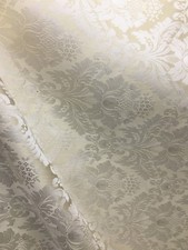 IVORY Damask Jacquard Brocade Flower Floral Fabric 110 in. Sold By The Yard