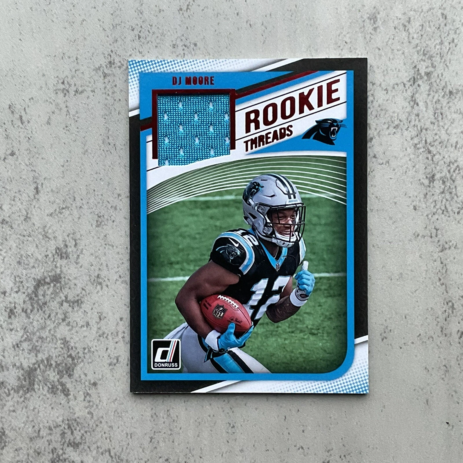 2018 Panini Donruss DJ Moore #16 Rookie Threads Red Patch Card RC Panthers
