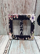 Colorful Floral Wall Plate Cover 2 Gang Light Switch Plate Cover Rare.NIP
