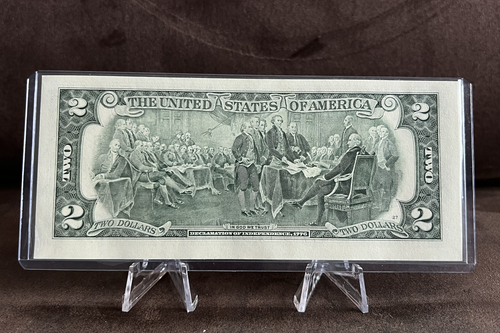 History Note: July 26, 1206 "Genghis Khan" UNC 2003 A $2 Bill E07261206A - Picture 2 of 2