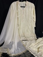 🔺SALE🔺Beautiful Emb Chiffon Gharara Dress - 3 PC- Medium - $45