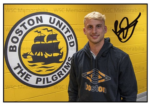 11609. Ben Grist Signed Pictures (A4 Prints) Boston United Leicester City