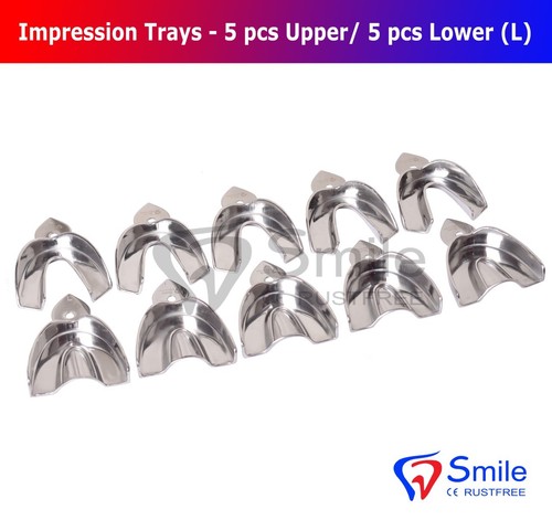 Dental Abformschalen Felgenschloss massiv Größe L 5 Stück oben / 5 Stück unten Smile - Bild 2 von 4