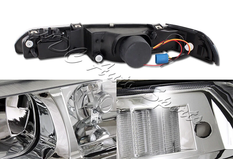 Хромированный корпус фар 1 шт. для Acura Integra 1990-1993 годов выпуска с прозрачным отражателем - Изображение 2 из 4