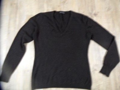 HEMISPHERE pure cashmere 100% cashmere jumper brown size 42 ZC1217