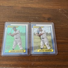 Jackie Robinson 2025 Topps Series 1 - Silver Pack Aqua Mojo /199 + Base Dodgers