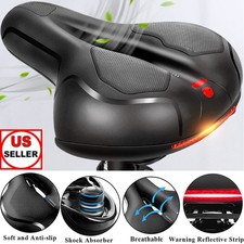 Comfort Wide Big Bum Soft Gel Bike Seat Sporty Air Cushion Pad Bicycle Saddle US