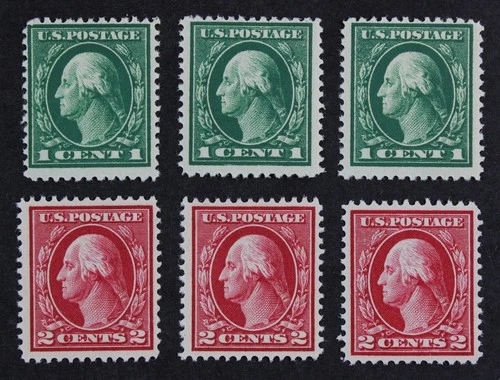 CKStamps: US Stamps Collection Scott#405 406 1c 2c Unused NG