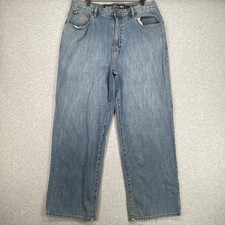 ECKO unltd Jeans 36 Baggy 5 Pocket Straight Leg Skater Hip Hop Streetwear Denim