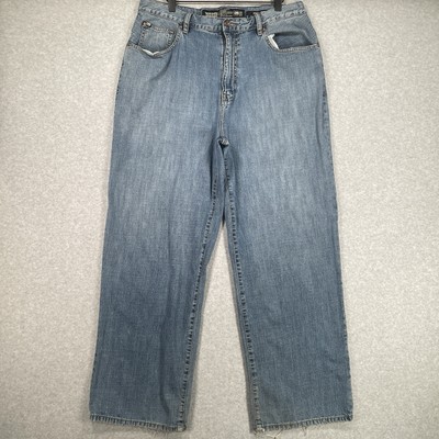 ECKO unltd Jeans 36 Baggy 5 Pocket Straight Leg Skater Hip Hop Streetwear Denim