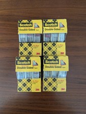 Scotch Double Sided Tape 1/2" x 250" Lot Of 4 Packs Of Three New