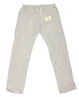 New Alex Crane Men's Bo Linen Drawstring Pants Bone Colorway Size Medium