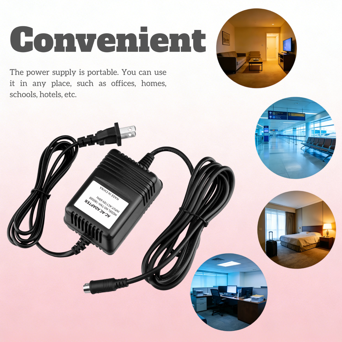 Adapter for Behringer PSV3UL MX602A MXVL3, 18V Power Supply Mini 3