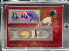 2008 Topps Sterling Don Mattingly QUAD GAME RELICS AUTOGRAPH 07/10