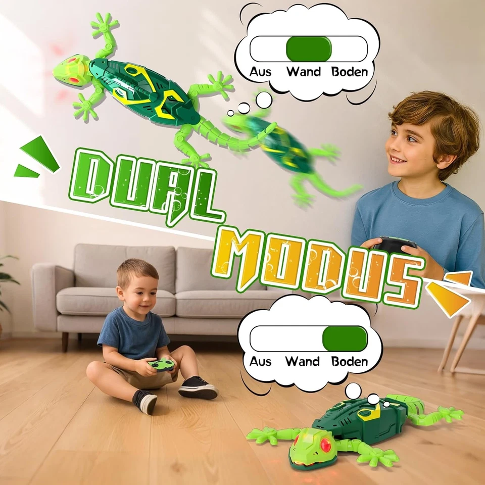 Gecko Wandflitzer, Ferngesteuerter Gecko an der Wand Spielzeug, Mit Leuchtenden - Bild 3 von 4