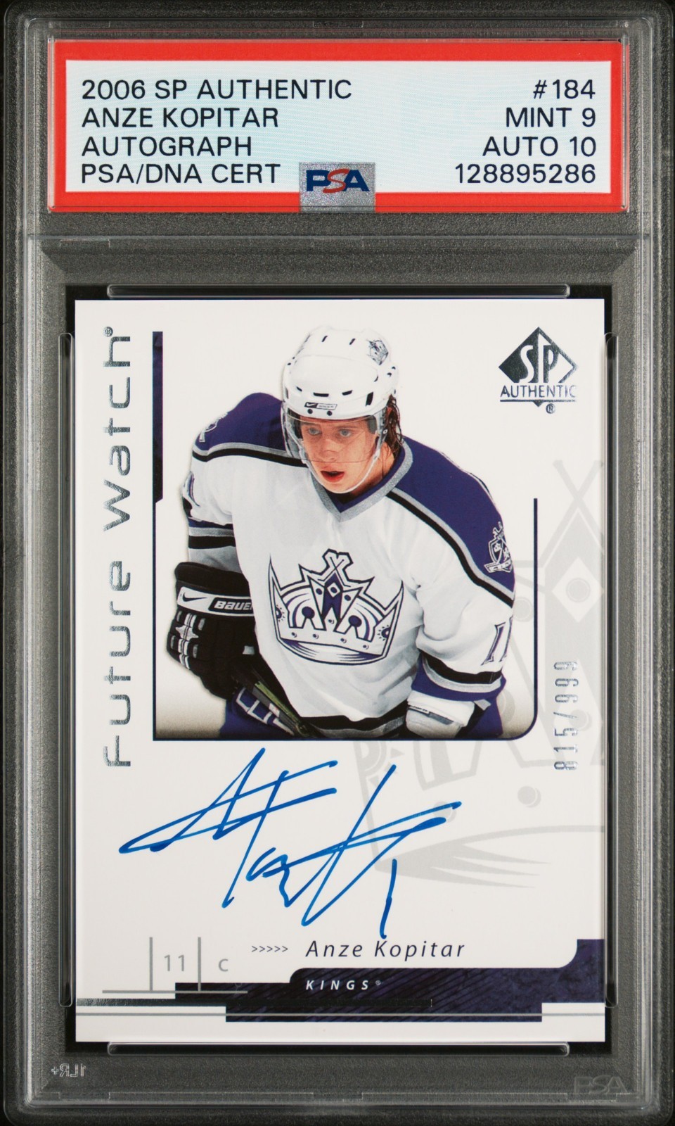 Anze Kopitar 2006 SP Authentic #184 Future Watch Auto /999 Price