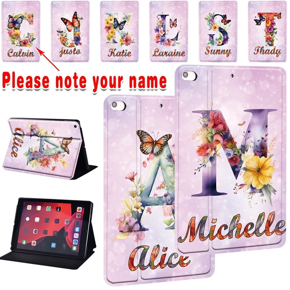 Personalised Custom Name Stand Case Cover - For Apple iPad 23456789 10 11th Gen