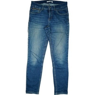 MAC 38 L30 Jeans Hose Blau Damen super Stretch Slim Leg Comfort mid Rise Zip W30