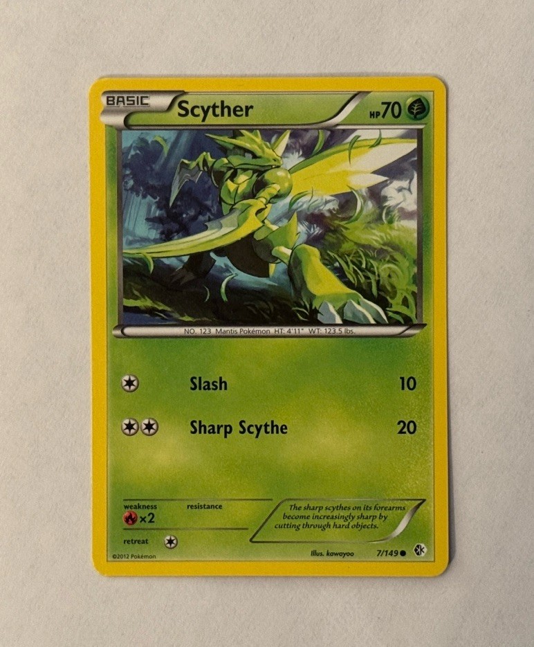 Scyther 7/149 Boundaries Crossed 2012 Pokemon Black And White NM/M
