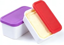 2er-Set Eisbeh&auml;lter f&uuml;r Speiseeis, 2L Eiscreme Beh&auml;lter Gefrierdosen mit Deckel