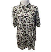 Bad Birdie Golf Cherry Bomb Performance Golf Polo Short Sleeve Shirt Size M