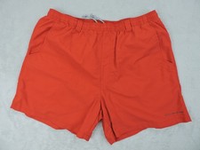 Columbia PFG Backcast 3 Water Shorts Men's L Red 6" Trunks Pockets Mesh Lining
