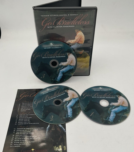 Clinton Anderson Go Bridleless DVD 3 Disc Set 2007 NICE Fast Free Shipping!