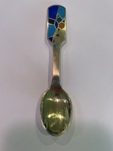 Antón Michelson Sterling Christmas Silver Demitasse Spoon - 1990 - 4.3125 Inches
