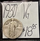 1930 Standing Liberty Quarter (VG) Very Good Condition! ENN Coins