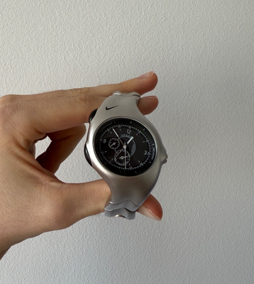 Nike Triax armored Watch stainless Steel black dial swoosh logo | eBay