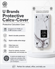U Brands Protective Calcu-Cover Fits TI-84 TI-89 Marble Calculator Case