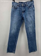 Abercrombie  Fitch Mens Blue Cotton Pockets Slim Fit Straight Jeans Sz 30WX30L