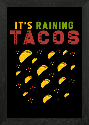Taco Raining Tacos gerahmtes Wandbild Poster Leinwanddruck Bild
