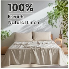 Breathable Durable Linen Sheets, Extra Deep Pocket, King