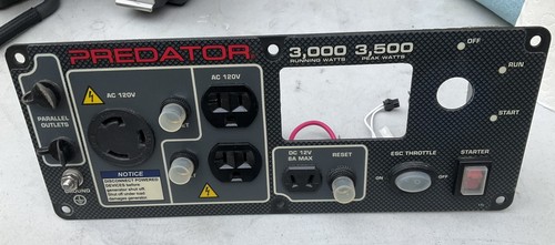 Predator Gnerator 3500 Front Control Panel - Original Part 2020 Model No Meter