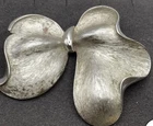 Trifari Vintage Silver-Tone Bow Brooch Signed Fashion Jewelry