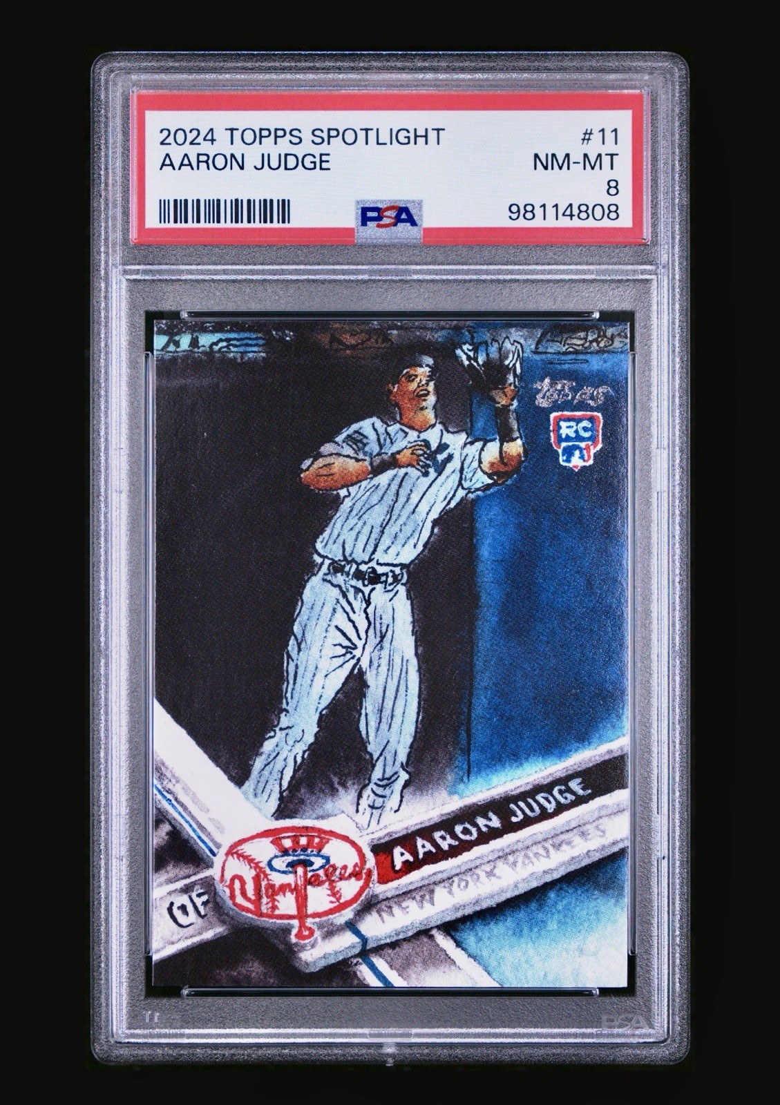 2024 TOPPS SPOTLIGHT AARON JUDGE #11 PSA view 1